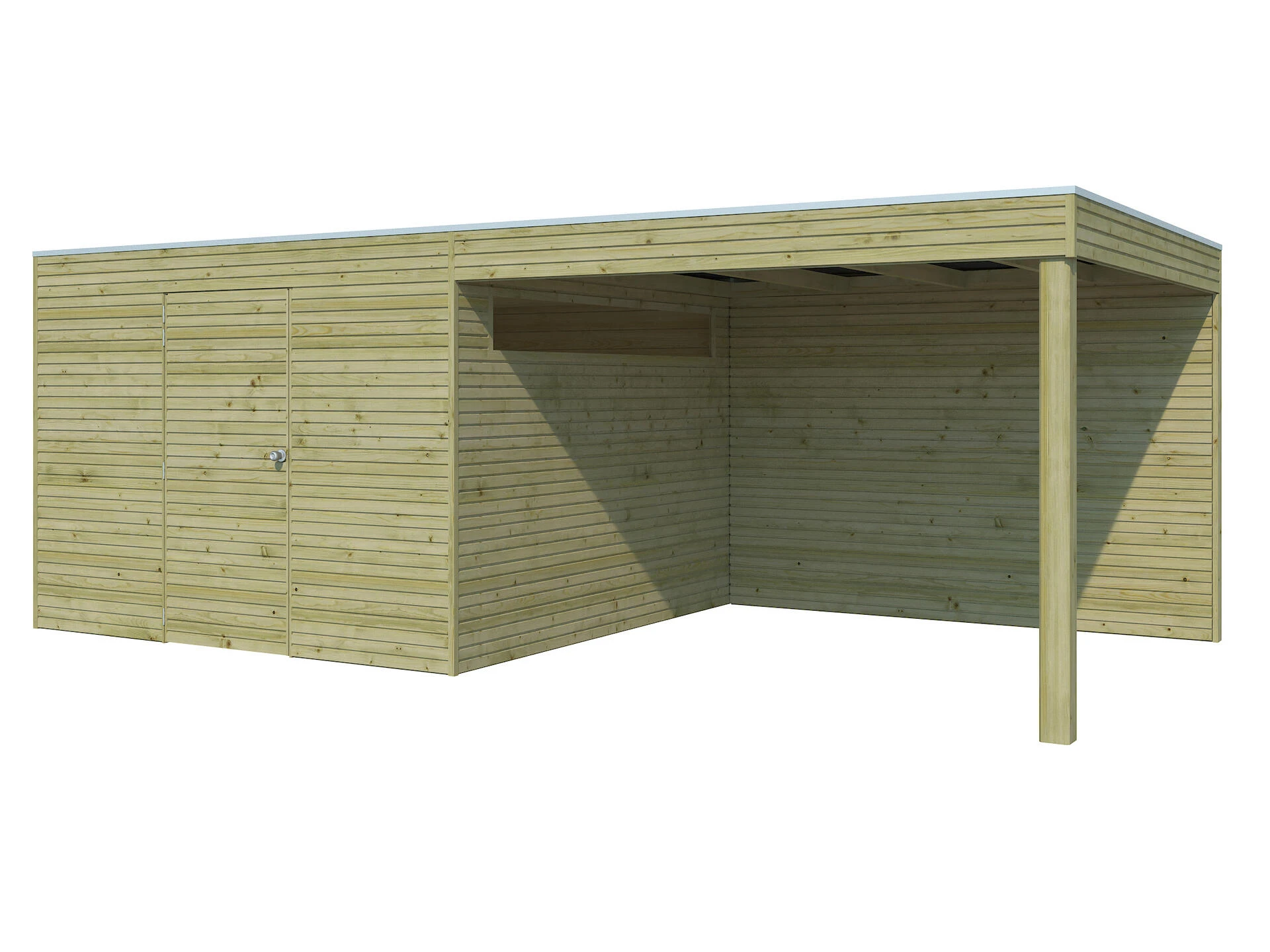 Woodlands Blokhut QB Groen Geïmpregneerd 600 x 300 cm - Afbeelding 1